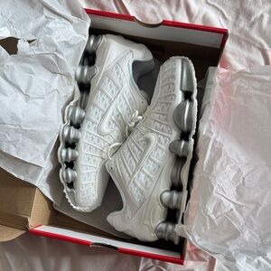 Nike Shox - White and Gray Athletic Shoes